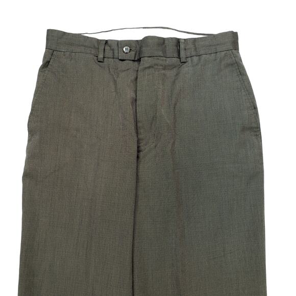 Louis Raphael 32x30 Tailored Fit Dress Pants Mens Brown Flat Front - Picture 8 of 10